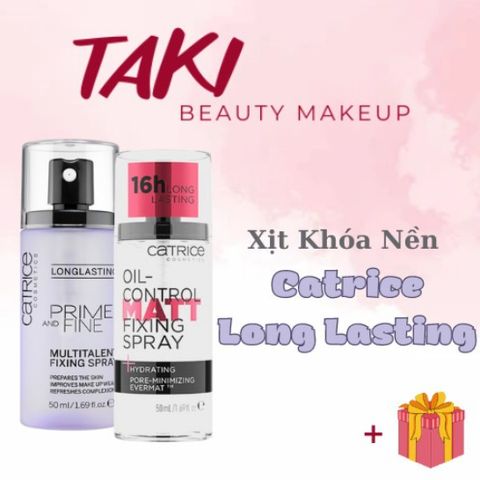 Xịt Khóa Nền Catrice Long Lasting Prime & Fine + Oil- Control Fixing Spray 50ml