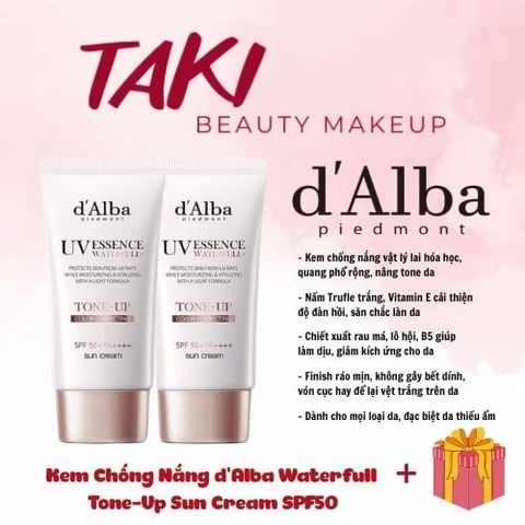 Kem Chống Nắng d'Alba Waterfull Tone-Up Sun Cream SPF50 50ml
