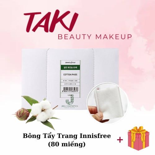 Bông Tẩy Trang Innisfree hộp giấy 80 miếng