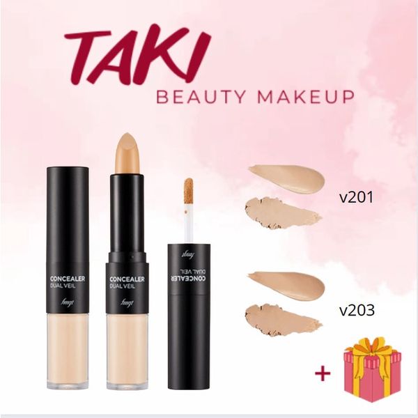 Che Khuyết Điểm 2 Đầu The Face Shop TFS Concealer Dual Veil Ex [201- 203]