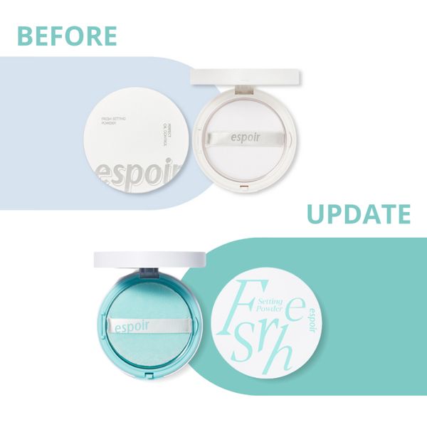 Phấn Phủ Kiềm Dầu Espoir Fresh Setting Powder Chữ Xanh (Mẫu Mới)