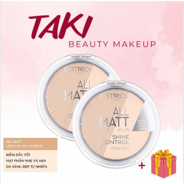 Phấn Phủ Nén Catrice All Matt Shine Control Powder 10g [010- 015- 025- 030]