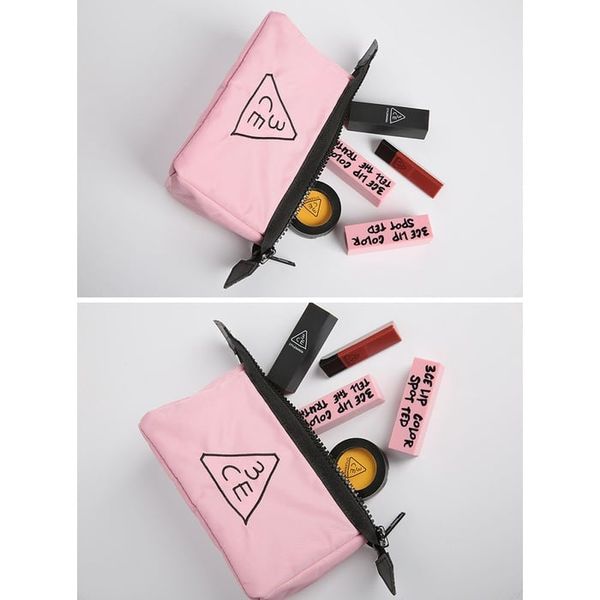 Túi Đựng Mỹ Phẩm 3CE Pink Rumour Tiện Dụng [20x14x11cm- 18x11.5x9cm]