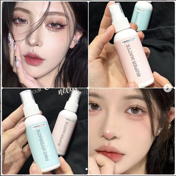 Xịt Khoáng Revolution Makeup Fix Mist 50ml [Xanh Lá- Hồng- Xanh Dương]