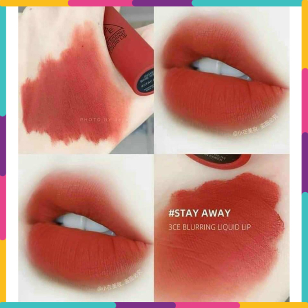 Son Kem Lì 3CE Blurring Liquid Lip 5.5g [Pull Off- So Over- Nude Scene- Bearberry]