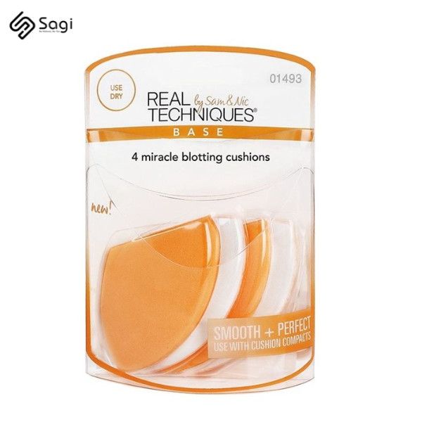 Set 4 Bông Mút Real Techniques 4 Miracle Blotting Cushions- 01493-cty
