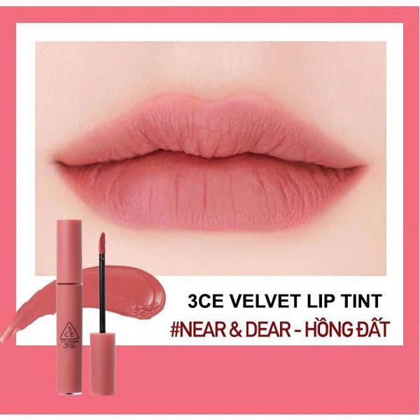 Son kem Lì 3ce Velvet Lip Tint 4g Mẫu Mới- Definition- Bitter Hour- Walk N Talk- Like Gentle- Cashmere Nude