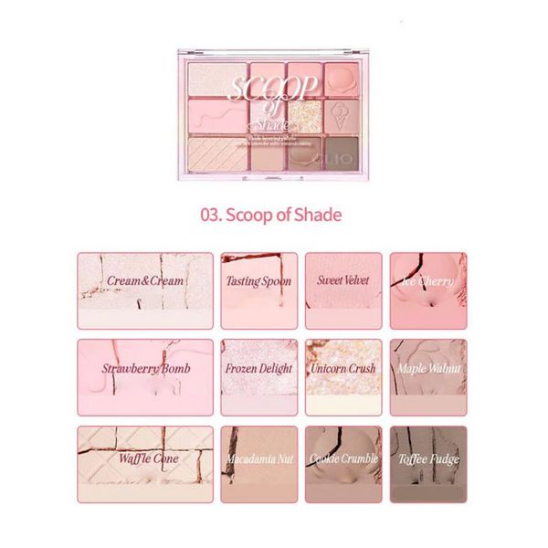 Bảng Màu Mắt Clio 12 Ô Shade & Shadow Palette