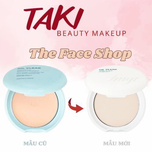 Phấn Phủ Nén Kiềm Dầu Oil Clear The Face Shop Skin Cover Compact 9g