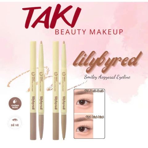 Bút Kẻ Bọng Mắt 2 Đầu Lilybyred Smiley Aegyosal Eyeliner [01- 02]