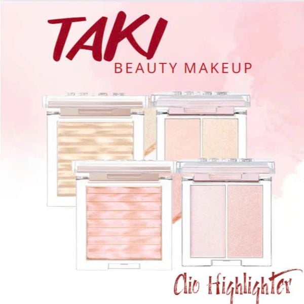 Phấn Bắt Sáng Siêu Mịn CLIO Prism Air Highlighter 7g 01 gold sheer + 02 Fairy Pink