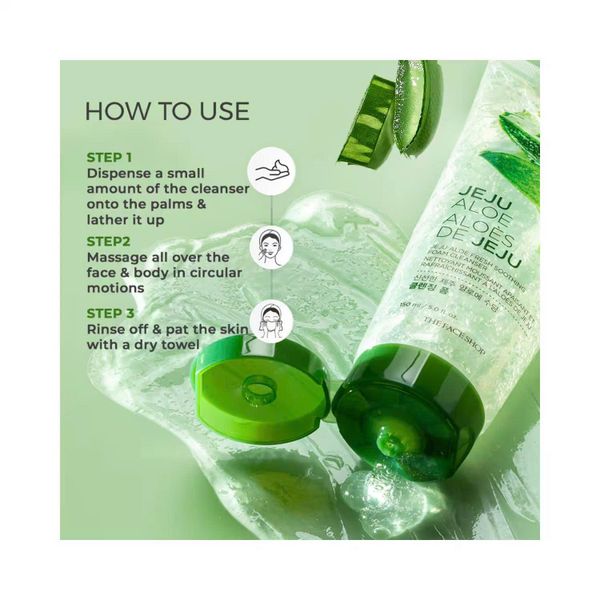 Sữa Rửa Mặt THE FACE SHOP Jeju Aloe Fresh Soothing Foam Cleanser 150ml