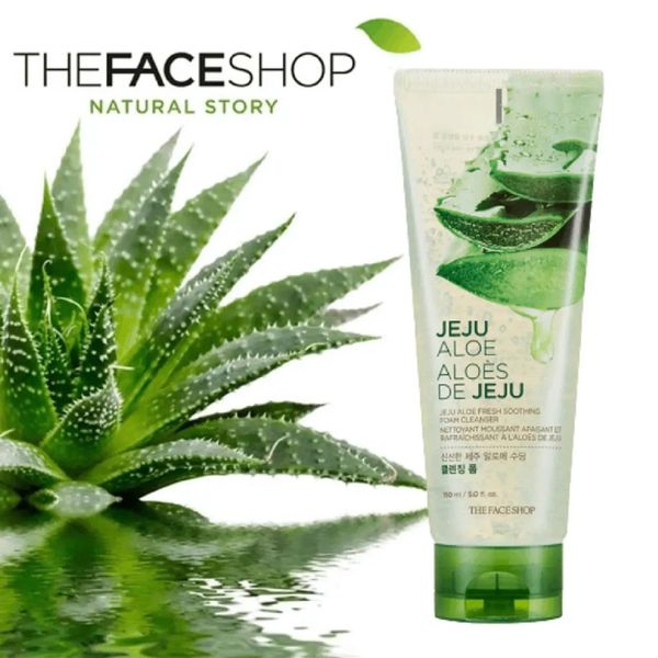 Sữa Rửa Mặt THE FACE SHOP Jeju Aloe Fresh Soothing Foam Cleanser 150ml