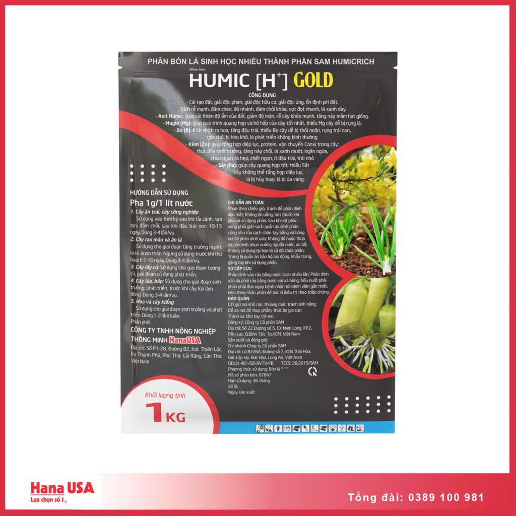 Phân bón Humic H+ Gold 1KG
