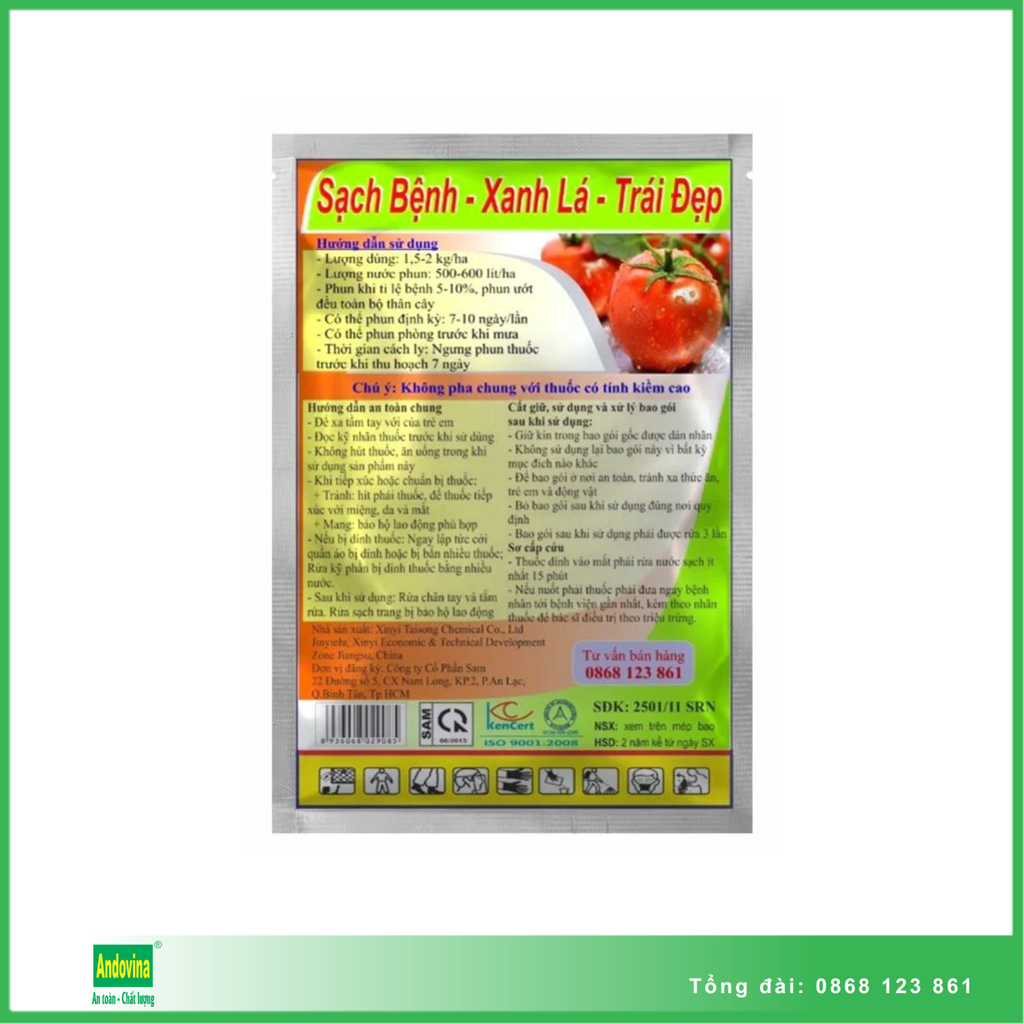 Thuốc trừ bệnh Mancozeb Xanh 1kg