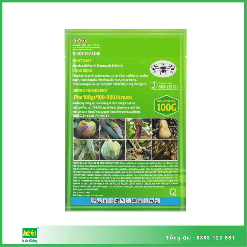 Thuốc trừ bệnh  Phấn trắng 100gr