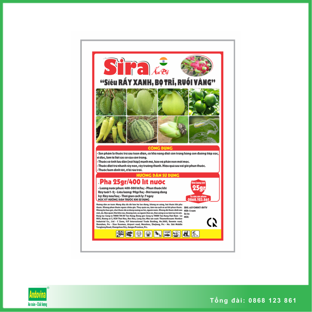Thuốc trừ rầy Sira 25gr
