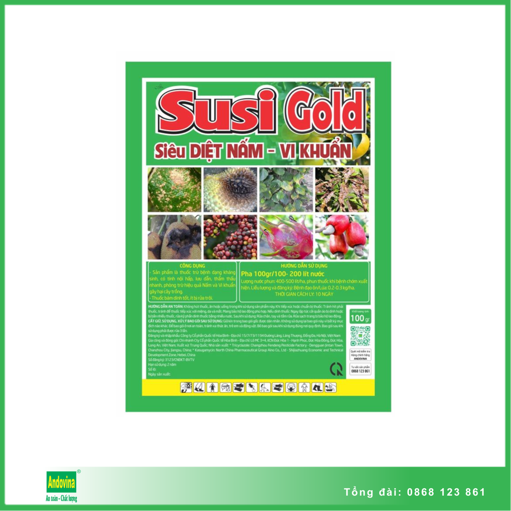 Thuốc trừ bệnh Susi Gold 100gr