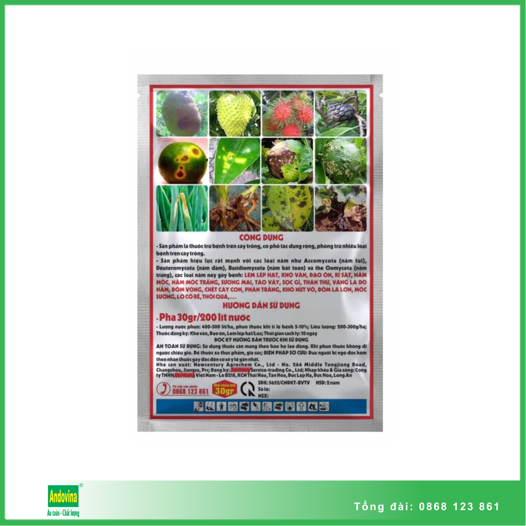 Thuốc trừ bệnh Trùm Nấm Khuẩn 30gr
