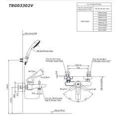 Củ sen nóng lạnh TOTO TBG03302VA