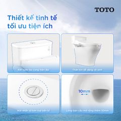 Bồn cầu nắp rửa điện tử TOTO MS857DW14