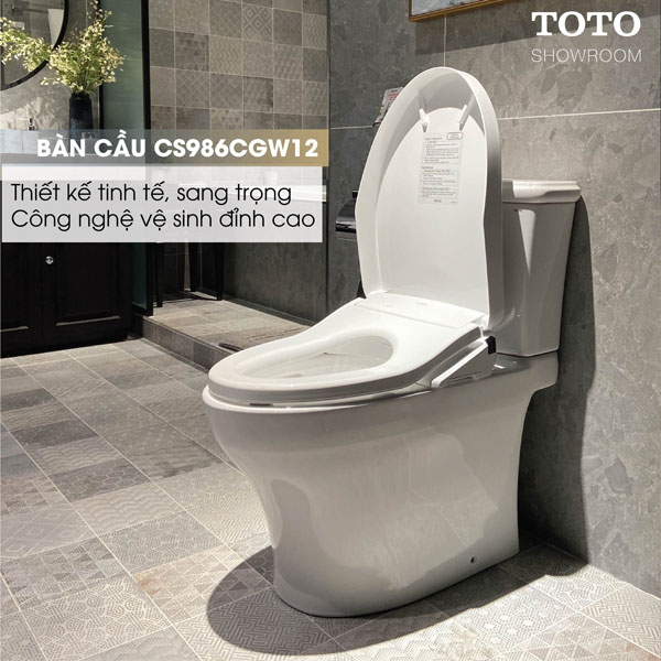 Bồn cầu nắp rửa điện tử TOTO CS986CGW12