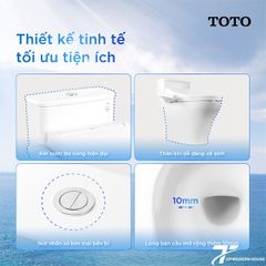 Bồn cầu 1 khối TOTO MS857DT10 (Nắp TC395VS)