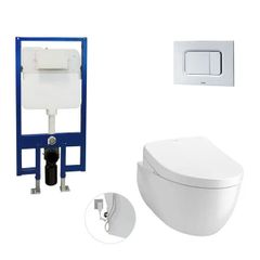 Bồn cầu treo tường TOTO CW822RA/TCF4911Z/WH172A/MB170P nắp điện tử