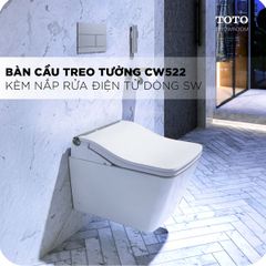 Bồn cầu treo tường TOTO CW522EA/TCF804C2Z/WH172AAT/MB171M nắp điện tử