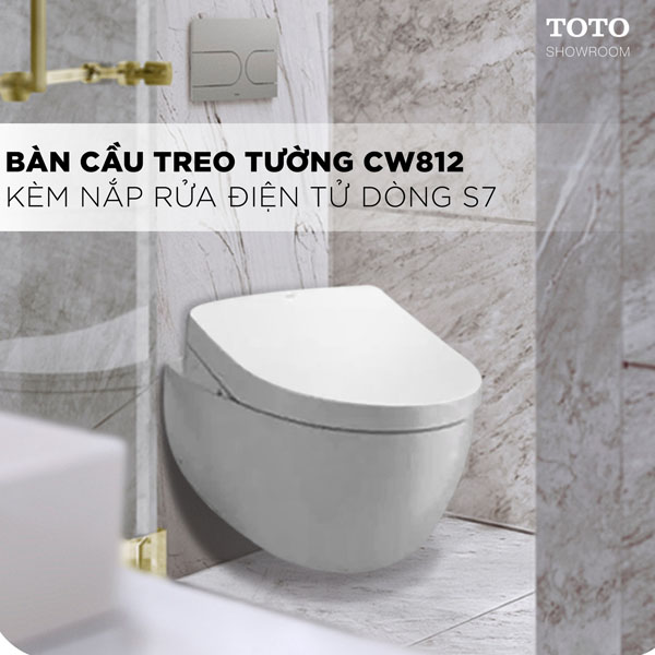 Bồn cầu treo tường TOTO CW812REA/TCF4911EZ/WH172AT/MB175M nắp điện tử