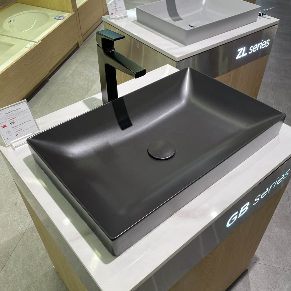 Chậu rửa mặt đặt bàn TOTO LT4716G19#MBL màu đen mờ