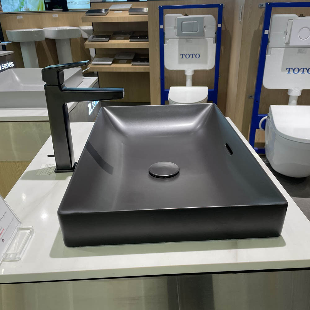 Chậu rửa mặt đặt bàn TOTO LT4716G19#MBL màu đen mờ