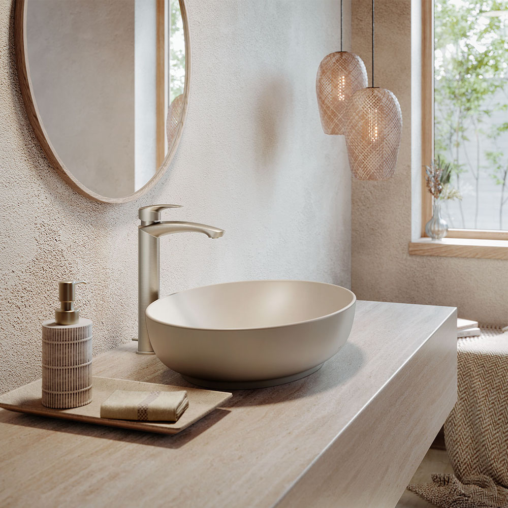 Lavabo đặt bàn TOTO LT1705#MBE màu be mờ