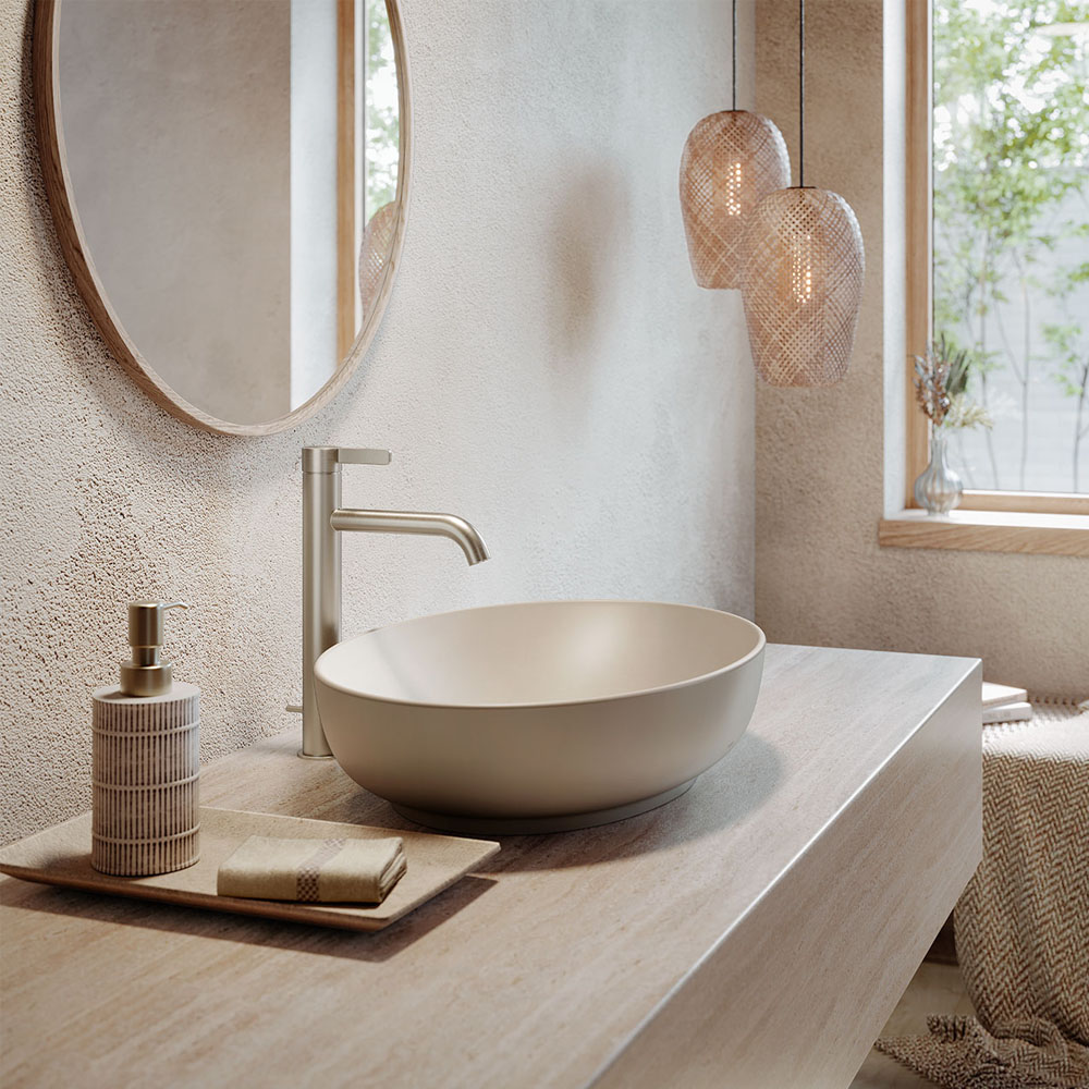 Lavabo đặt bàn TOTO LT1705#MBE màu be mờ