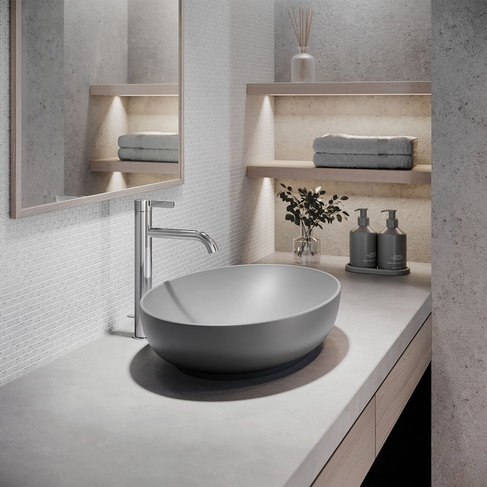 Lavabo đặt bàn TOTO LT1705#MGR màu xám mờ