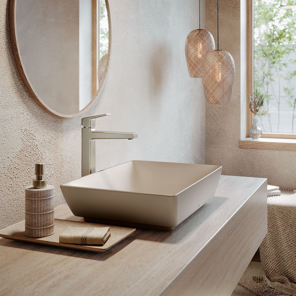 Lavabo đặt bàn TOTO LT1735#MBE màu be mờ