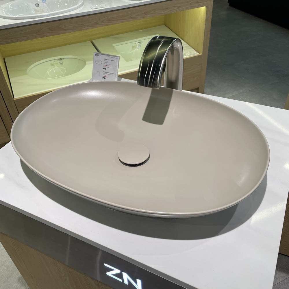 Chậu rửa mặt đặt bàn TOTO LT4706#MBE màu be mờ