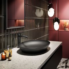 Chậu rửa mặt đặt bàn TOTO LT4706#MBL màu đen mờ