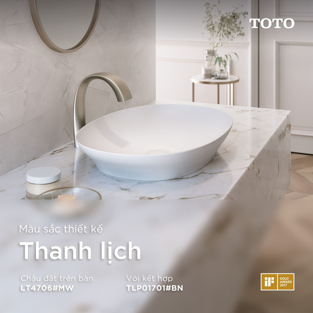 Chậu rửa mặt lavabo đặt bàn TOTO LT4706MT