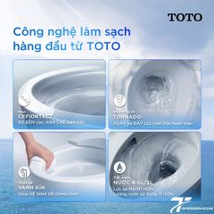 Bồn cầu 1 khối TOTO MS857DT2 (Nắp TC393VS)