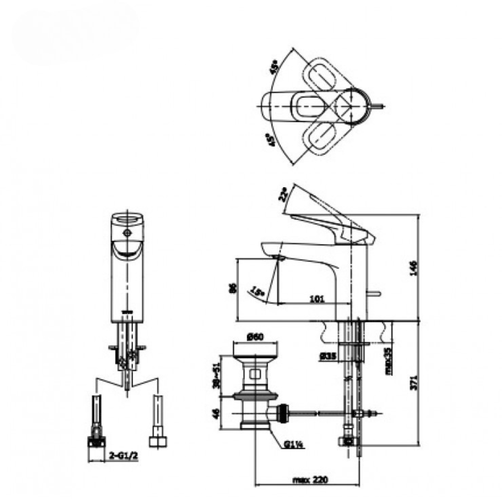 Vòi rửa mặt lavabo TOTO TTLR301F-1RR