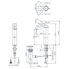Vòi rửa mặt lavabo TOTO TTLR302FV-1R