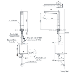 Vòi cảm ứng lavabo TOTO TLE25008A