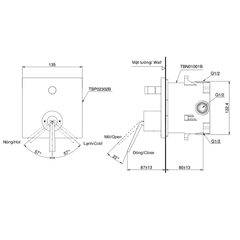 Van điều chỉnh nóng lạnh TOTO TBP02302B/TBN01001B