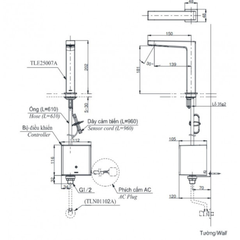 Vòi cảm ứng lavabo TOTO TLE25007A