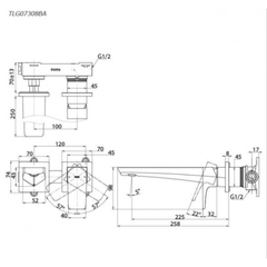 Vòi chậu gắn tường TOTO TLG07308BB (Mã cũ TLG07308B)