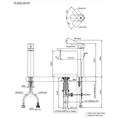 Vòi rửa mặt lavabo TOTO TLG02307V