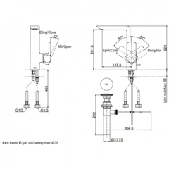 Vòi rửa mặt lavabo TOTO TLG02309B