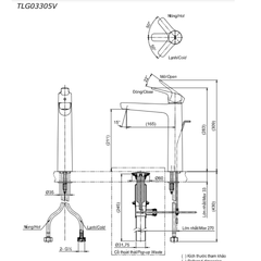 Vòi rửa mặt lavabo TOTO TLG03305V