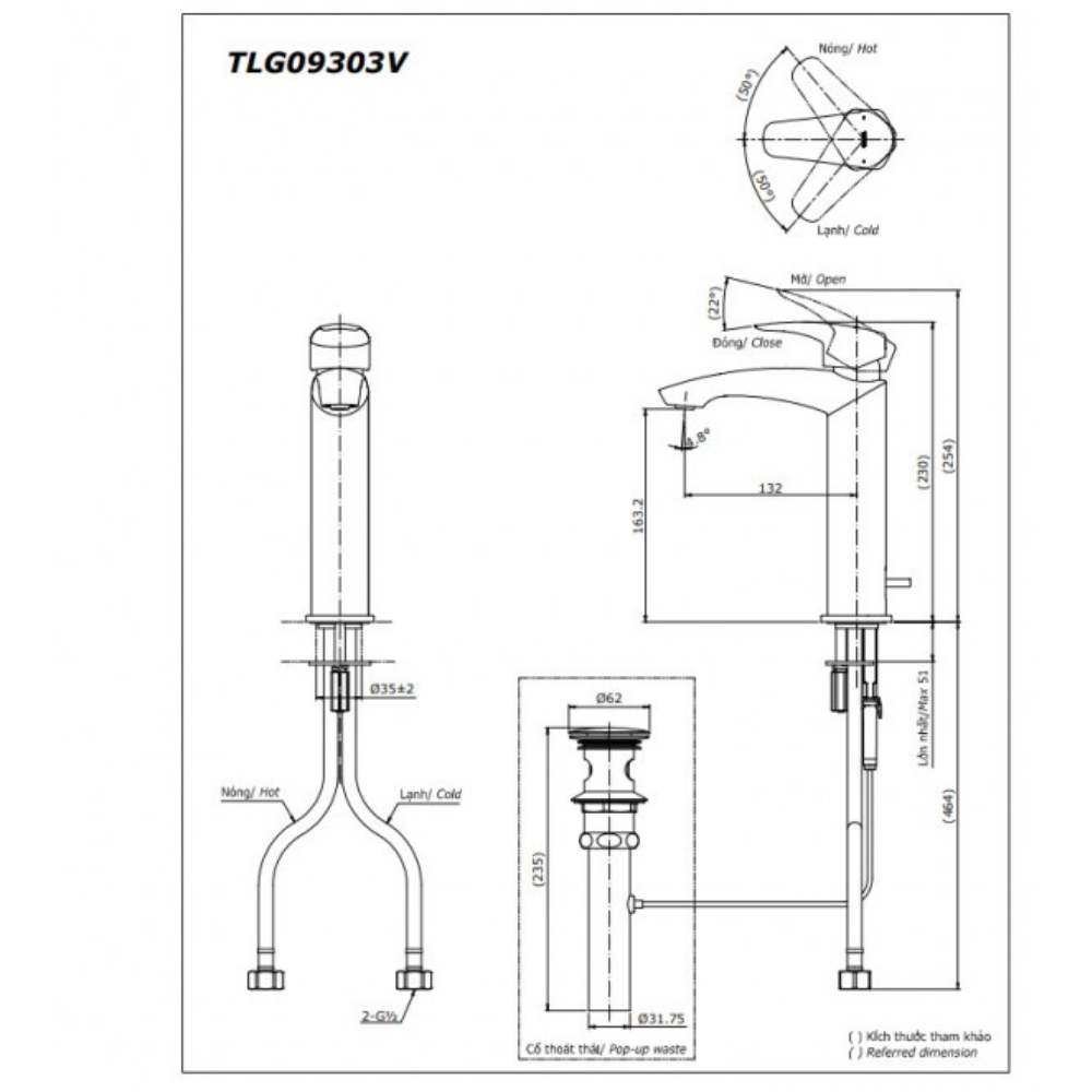 Vòi rửa mặt lavabo TOTO TLG09303V